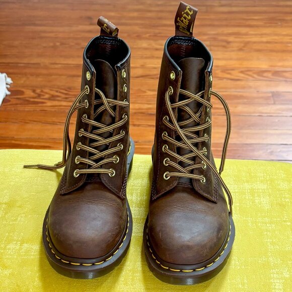 Dr. Martens 1460 8-Eye Aztec Crazy Horse Boot - Brown - Women's Size: US 9 - Picture 2 of 7